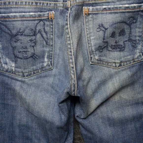 Citizens of humanity skull rabbit distressed jeans - Picture 7 of 8